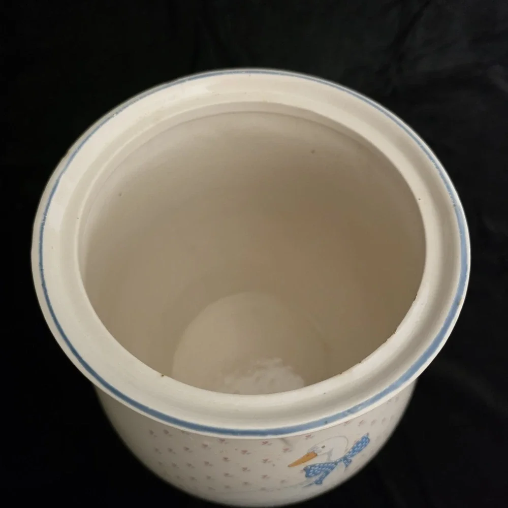 VTG Tienshan Aunt Rhody Goose Stoneware Cookie Jar Large 9